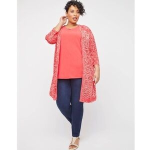 LAST ONE AVAILABLE - New Catherines Women's Duster Cardigan Space Red Size 0X